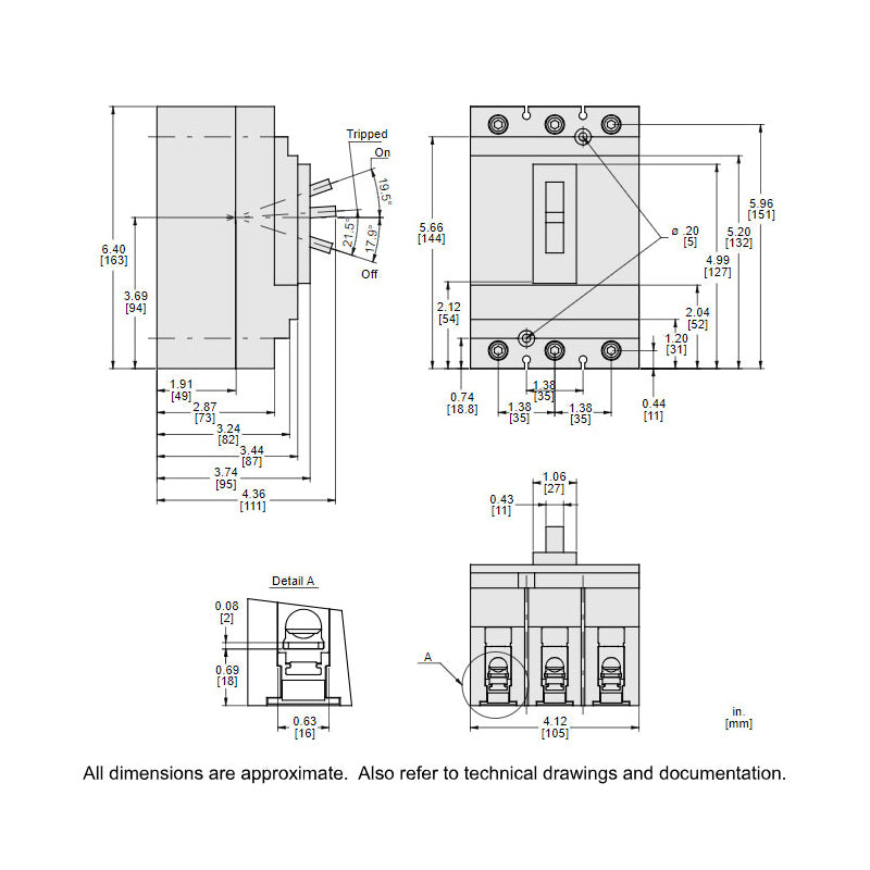 HDL36125 - Square D - Molded Case Circuit Breaker