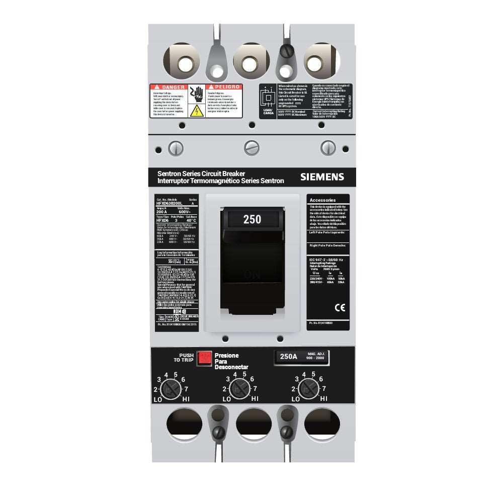 HFXD63B2501S11 - Siemens - Molded Case Circuit Breaker