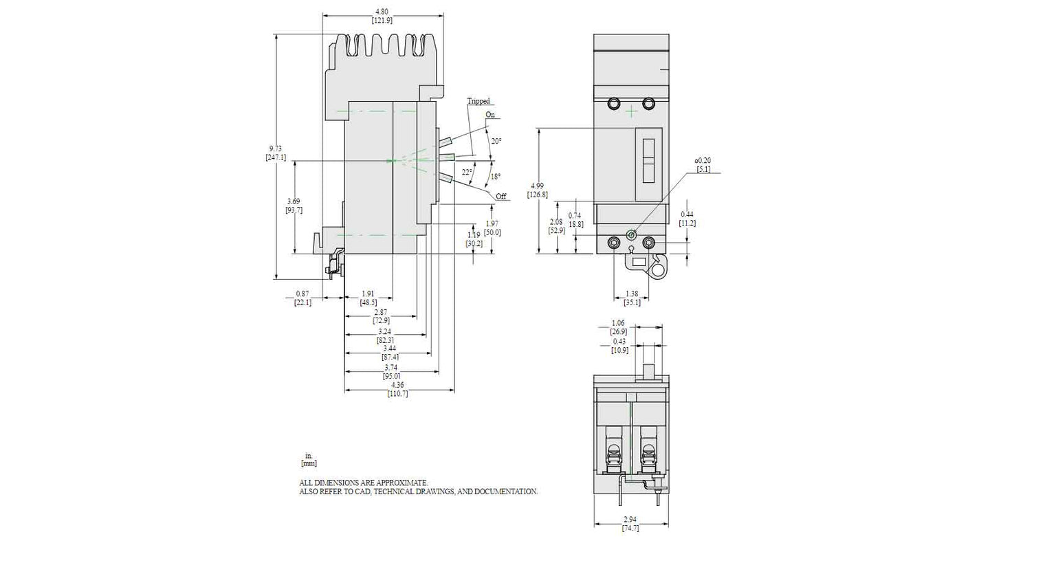 HGA260354 - Square D - Molded Case
 Circuit Breakers