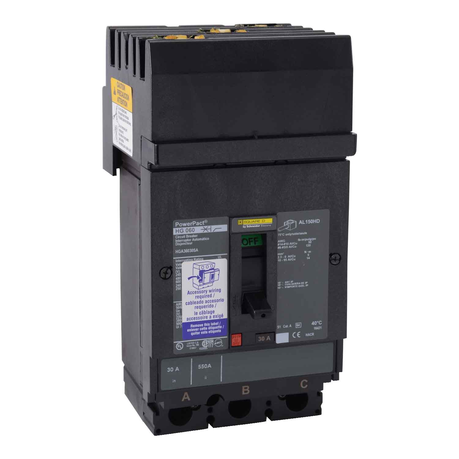 HGA36060U43X - Square D - Molded Case
 Circuit Breakers