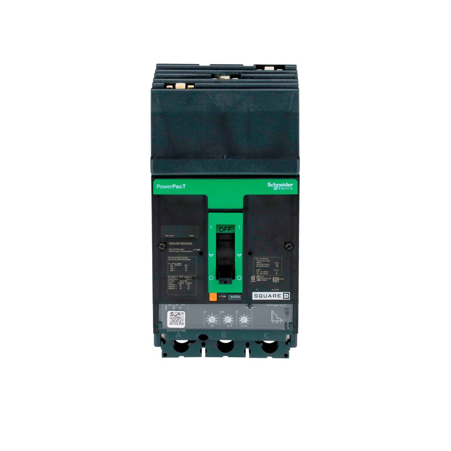 HGA36100U33X - Square D - Molded Case
 Circuit Breakers