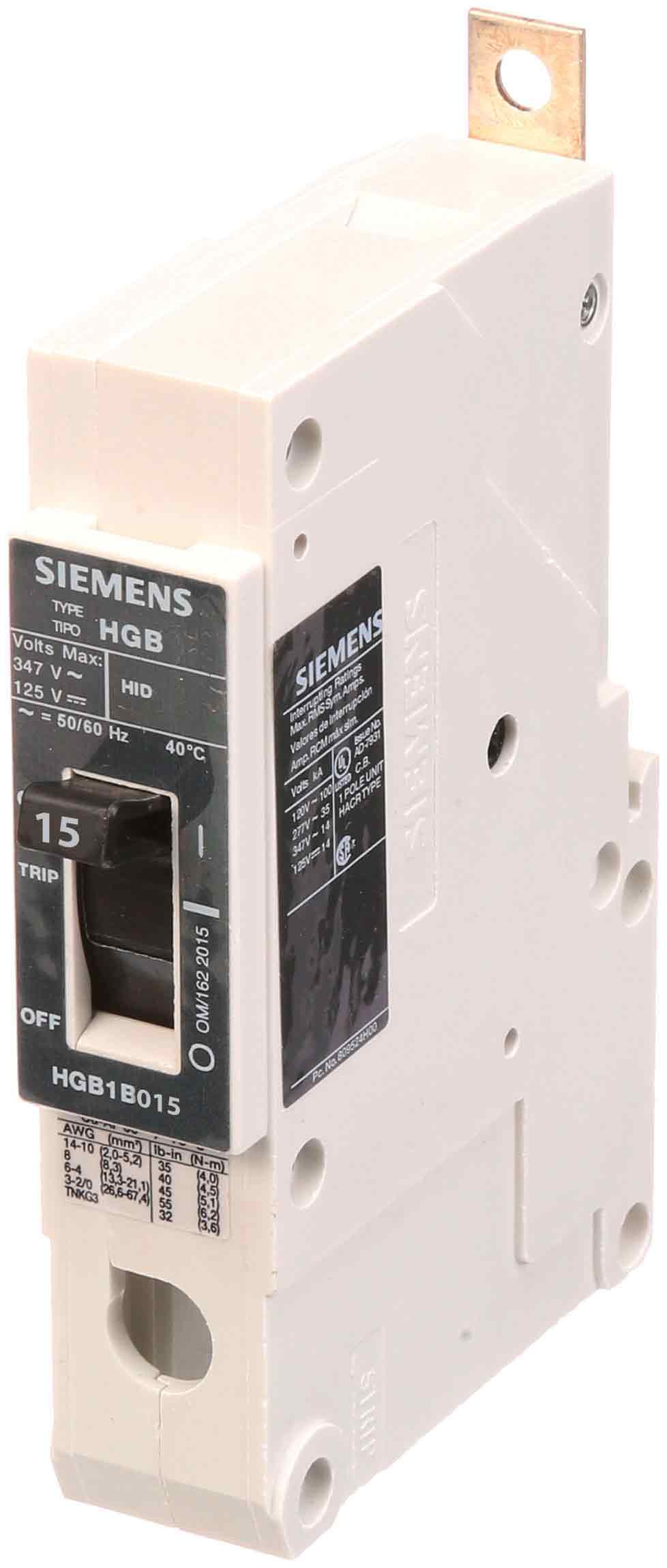 HGB1B015B - Siemens - Molded Case Circuit Breaker