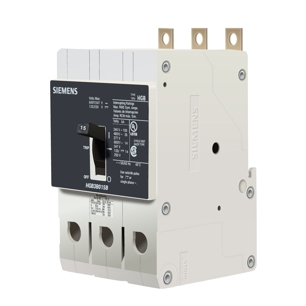 HGB3B015B - Siemens - Molded Case Circuit Breaker