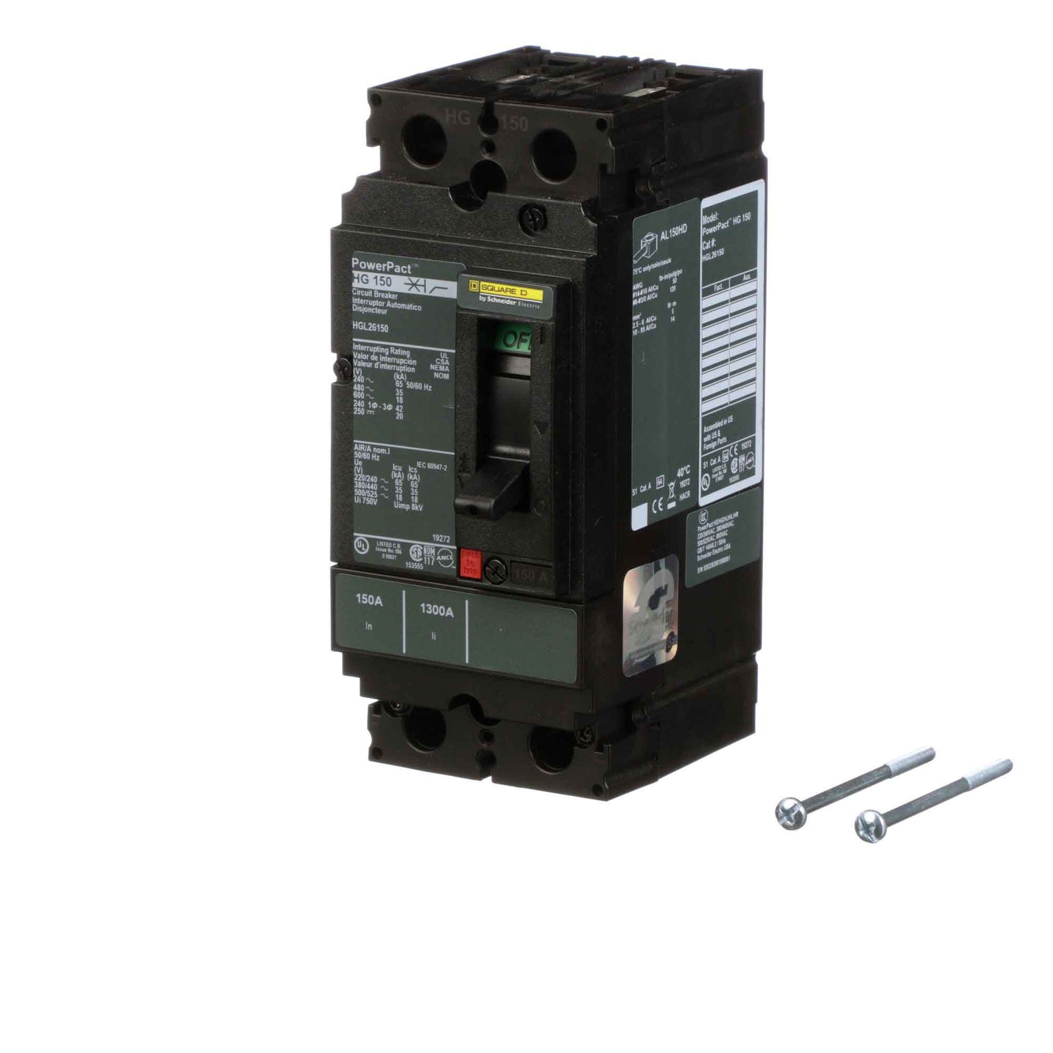 HGL26150 - Square D - Molded Case
 Circuit Breakers