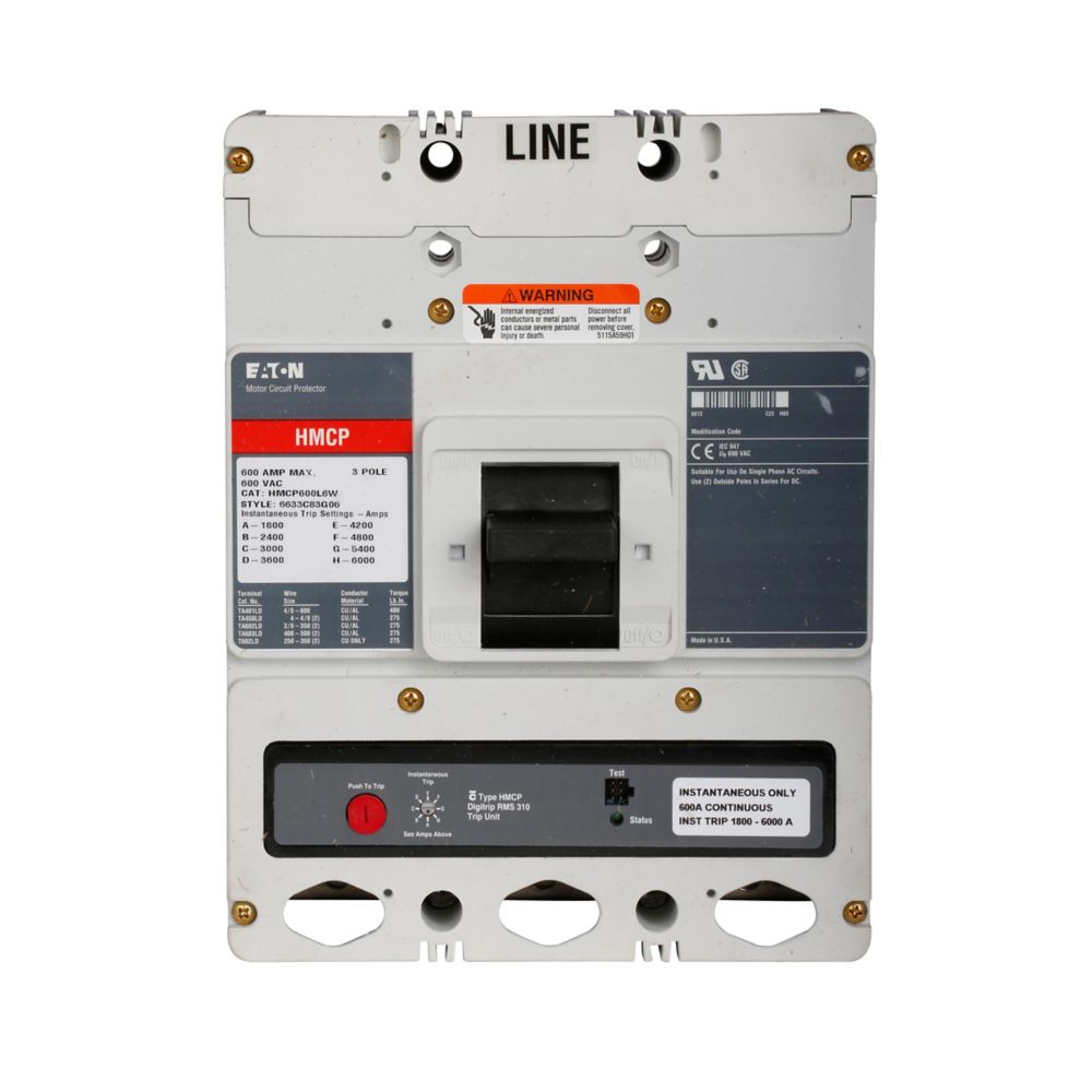 HMCP600Y6W - Eaton - Molded Case Circuit Breaker