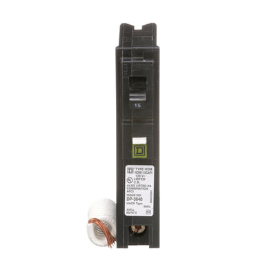 CHOM115CAFI - HomeLine 15 Amp 1 Pole 120 Volt Arc Fault Pigtail Circuit Breaker