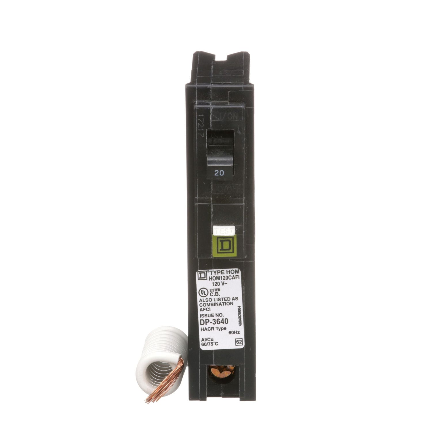 HOM120CAFICP - Square D Homeline - Arc Fault (AFCI) Circuit Breaker