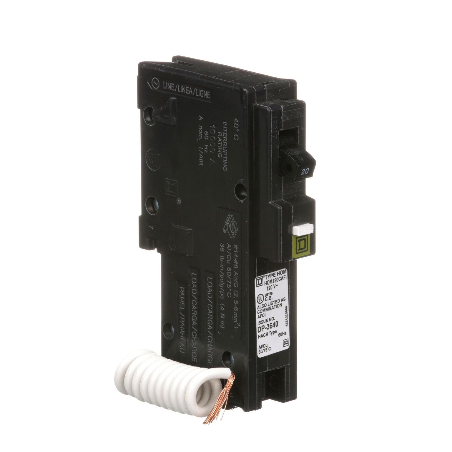 HOM120CAFI - Square D Homeline - Arc Fault (AFCI) Circuit Breaker