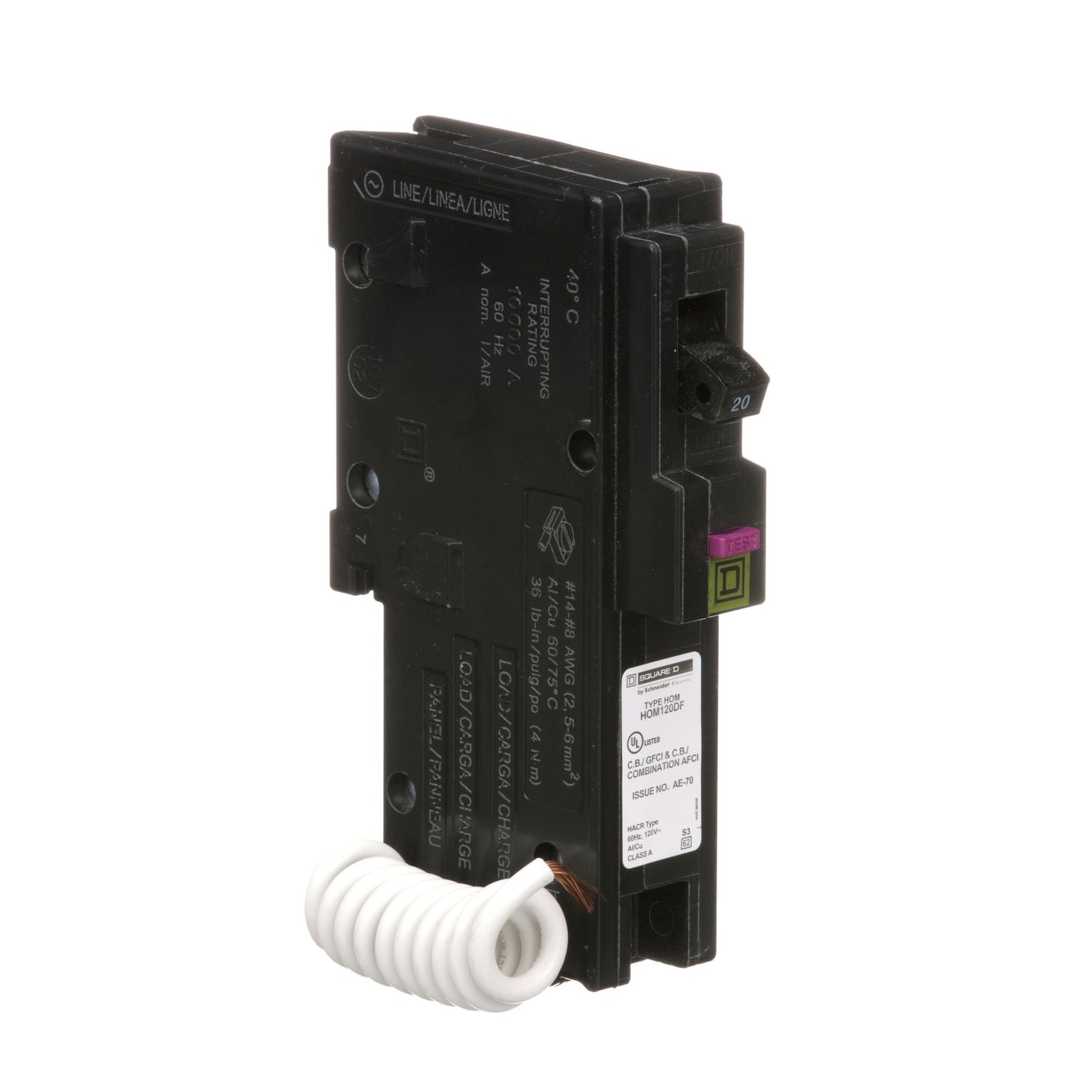 HOM120DFCP - Square D Homeline - Dual Function Circuit Breaker