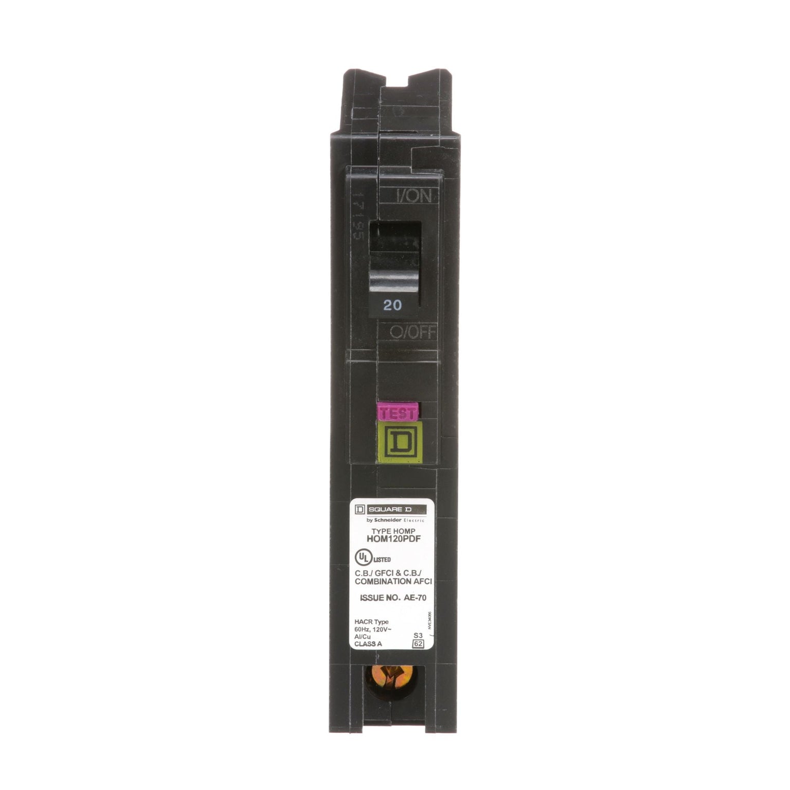 HOM120PAFGF - HomeLine 20 Amp Dual Function Circuit Breaker