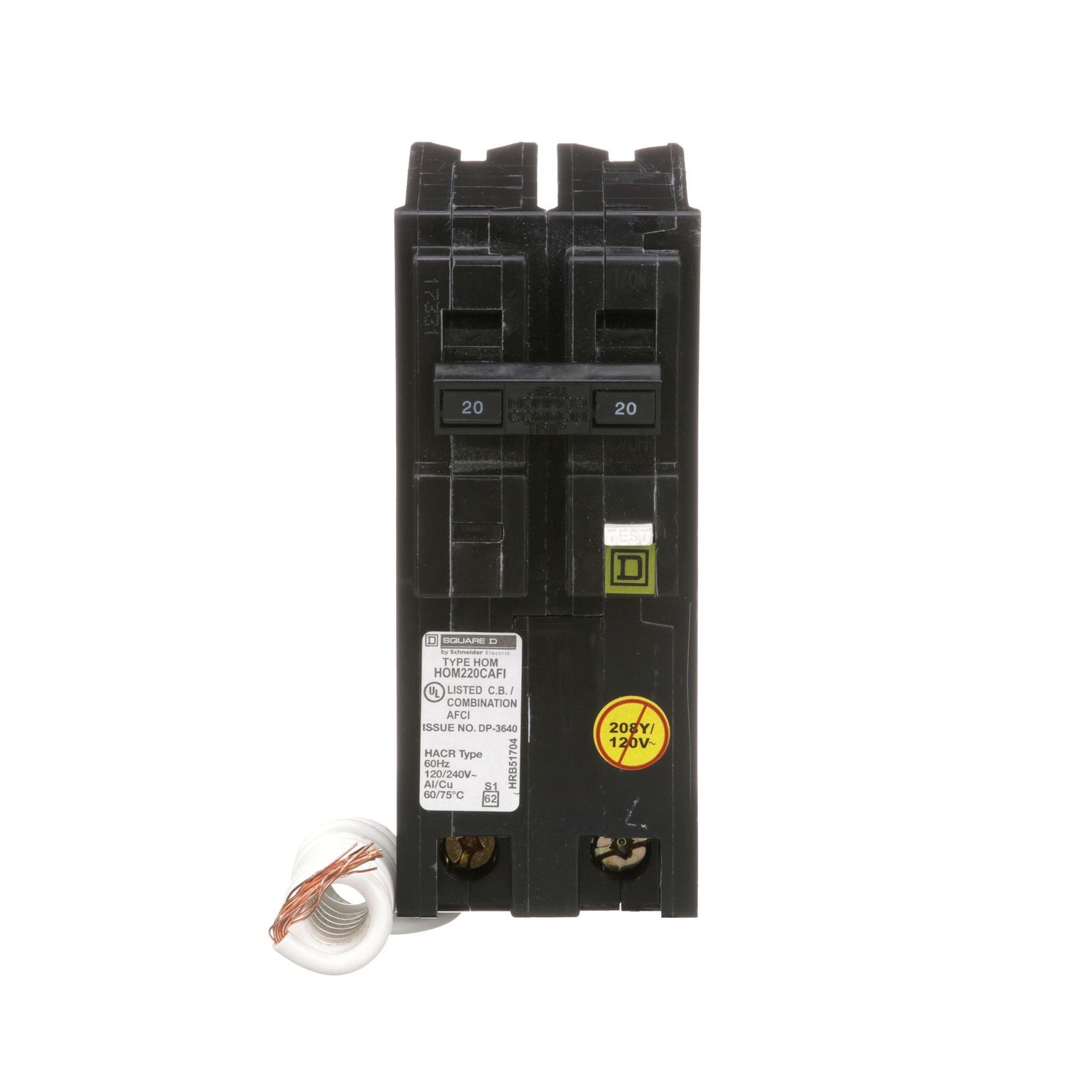 HOM220CAFICP - HomeLine 20 Amp Arc Fault Circuit Breaker