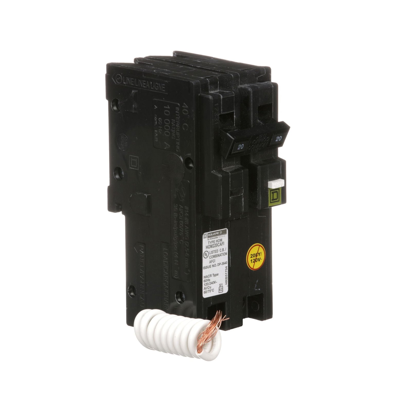 HOM220CAFICP - HomeLine 20 Amp Arc Fault Circuit Breaker