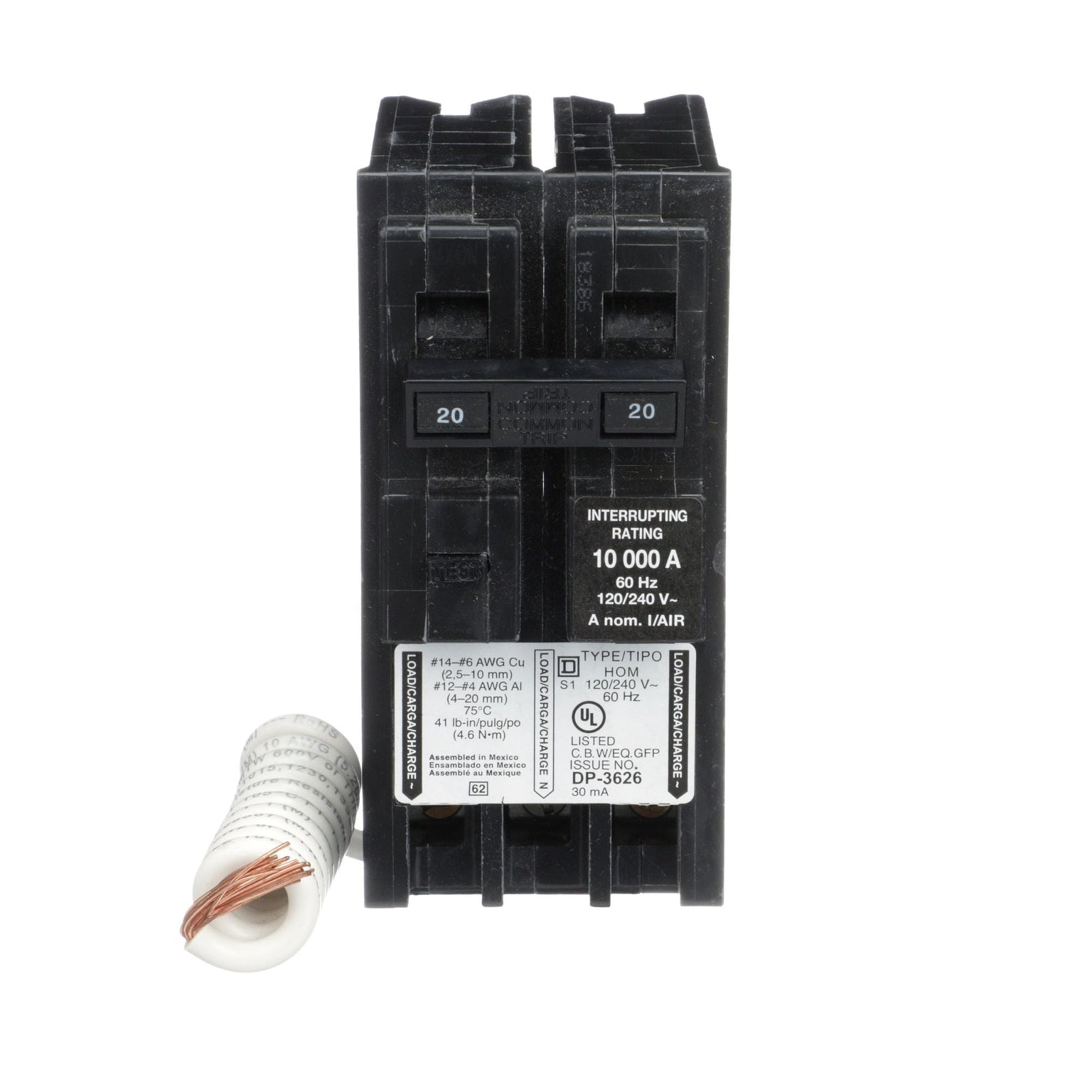 HOM220EPD - Square D Homeline - GFEP Breaker