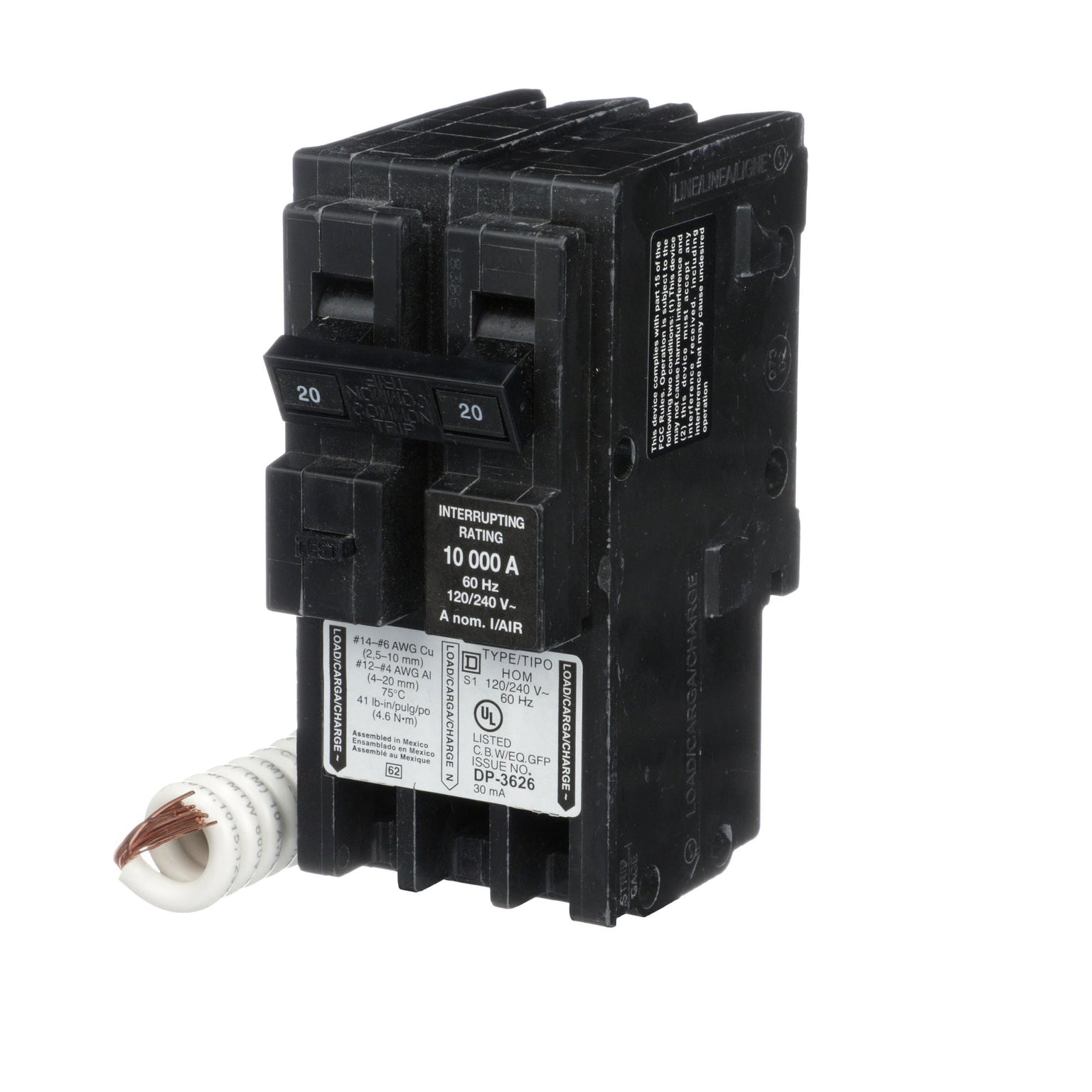 HOM220EPD - Square D Homeline - GFEP Breaker