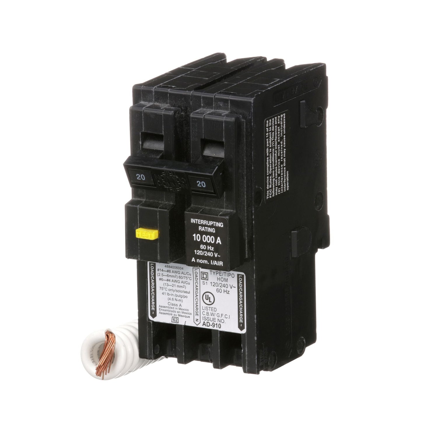 HOM220GFI - Square D Homeline - GFCI Circuit Breaker