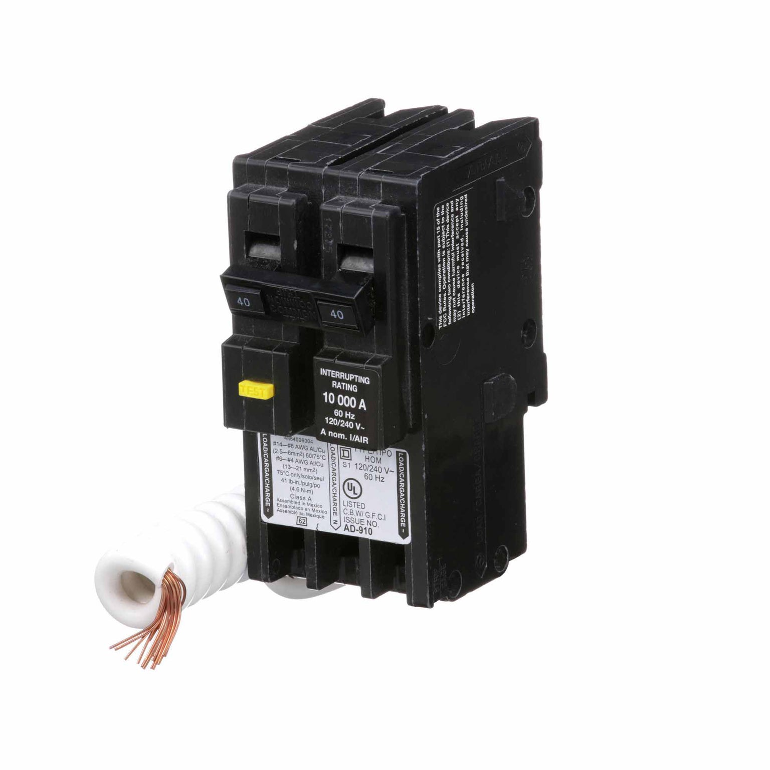 HOM240GFI - Square D - 40 Amp Ground Fault Circuit Breaker