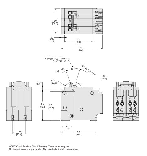 HOMT1515225CP - Square D Homeline - Quad Circuit Breaker