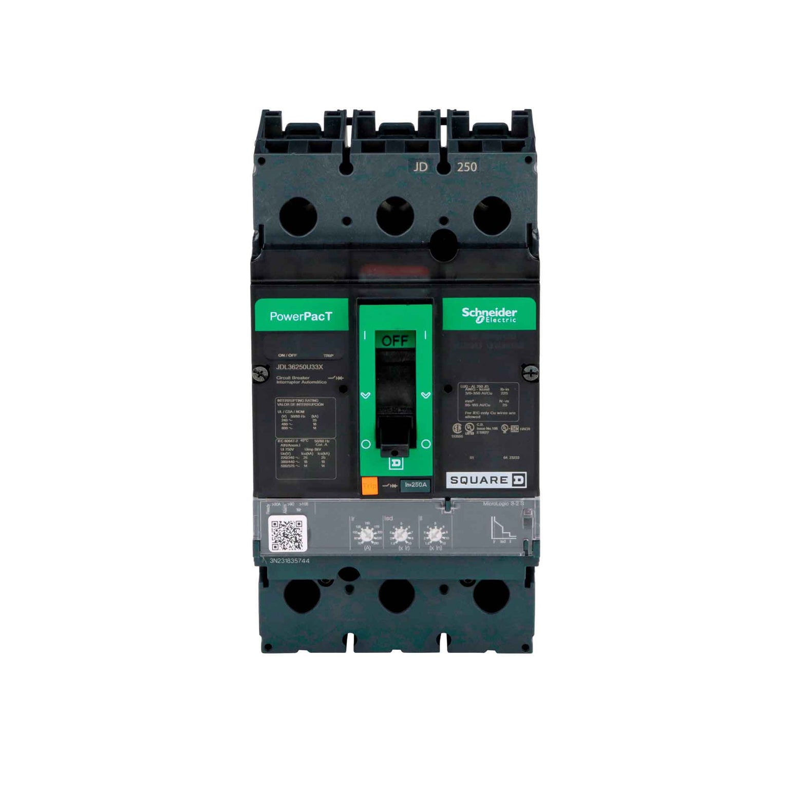 JDL36250U33X - Square D - Molded Case
 Circuit Breakers