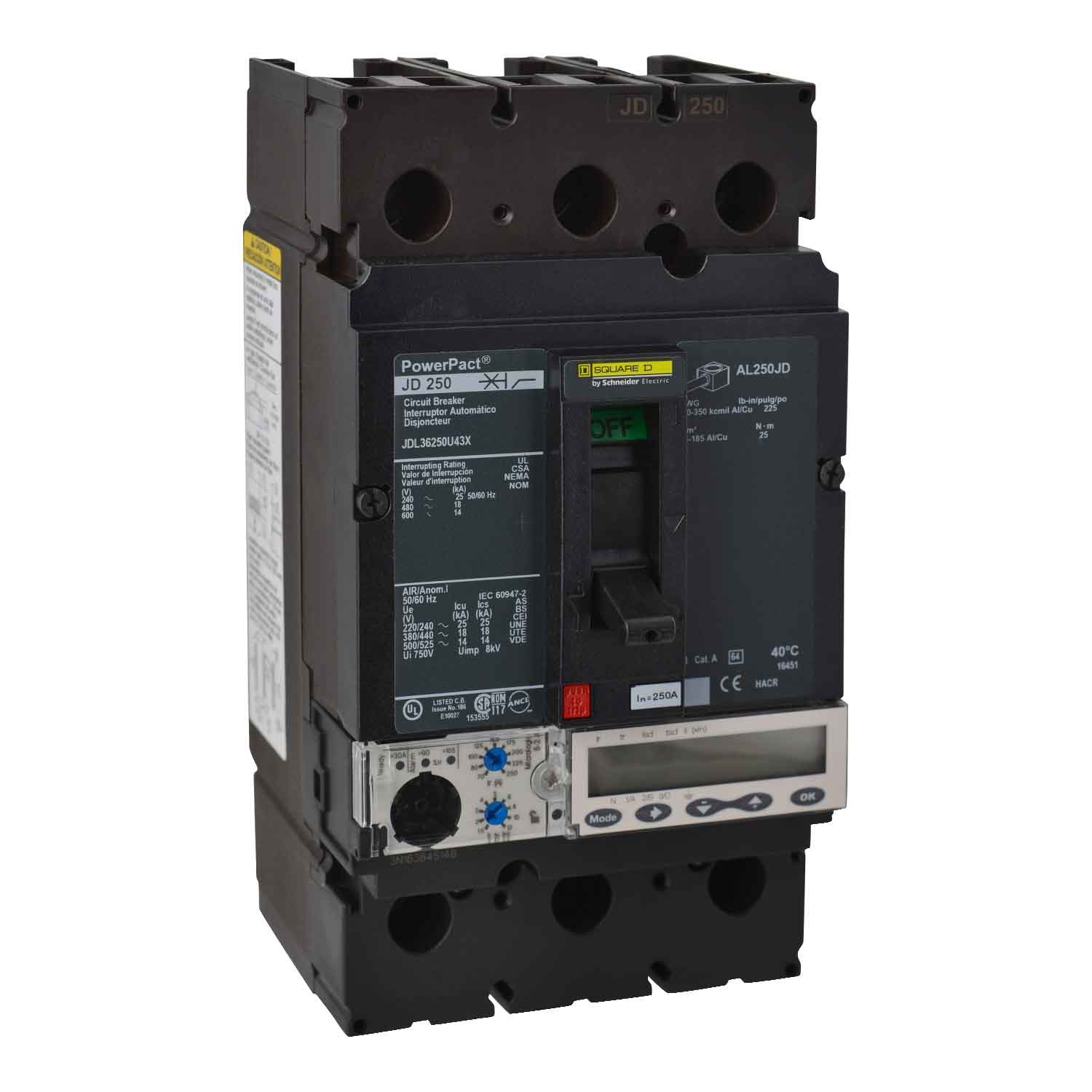 JDL36250U43X - Square D - Molded Case
 Circuit Breakers