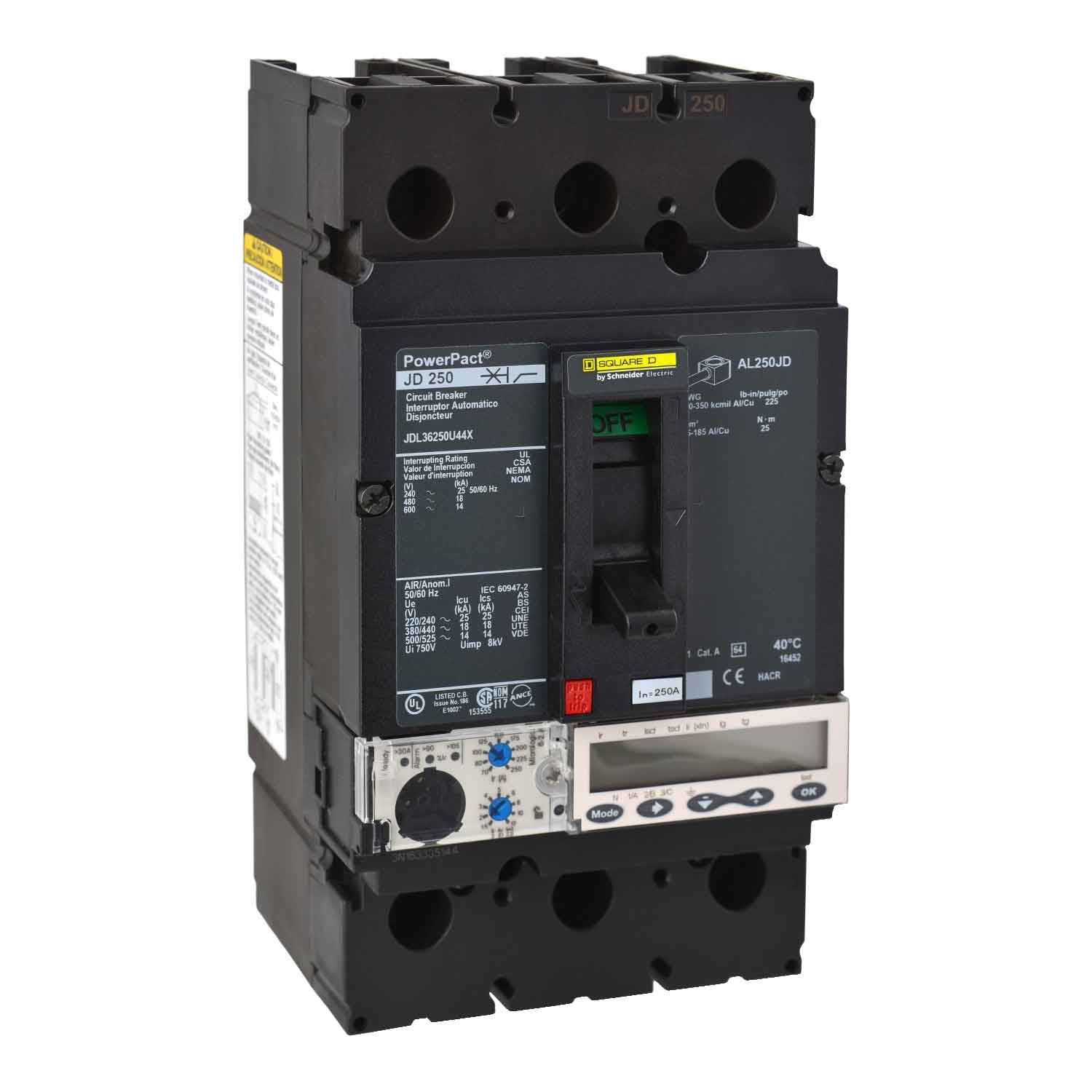 JDL36250U44X - Square D - Molded Case
 Circuit Breakers