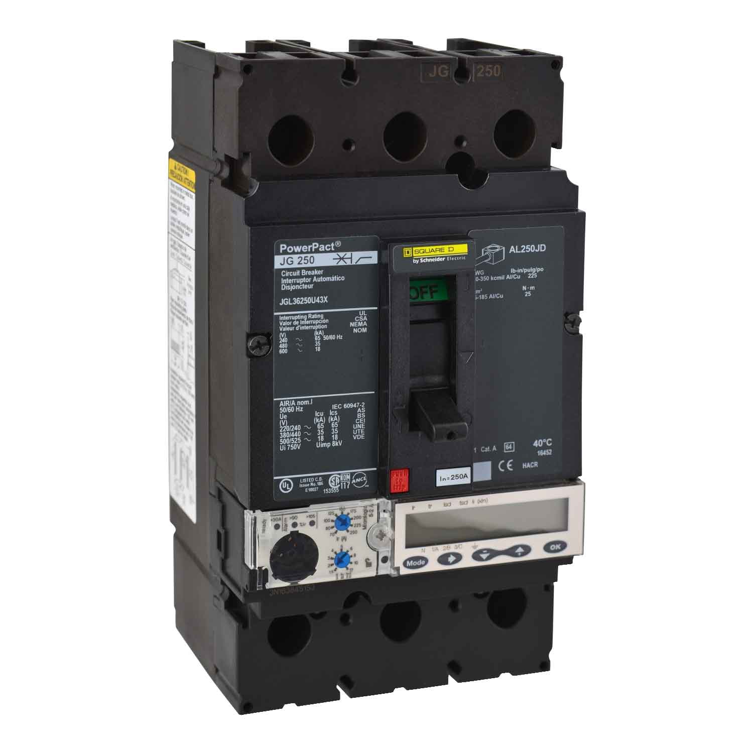 JGL36250U43X - Square D - Molded Case
 Circuit Breakers