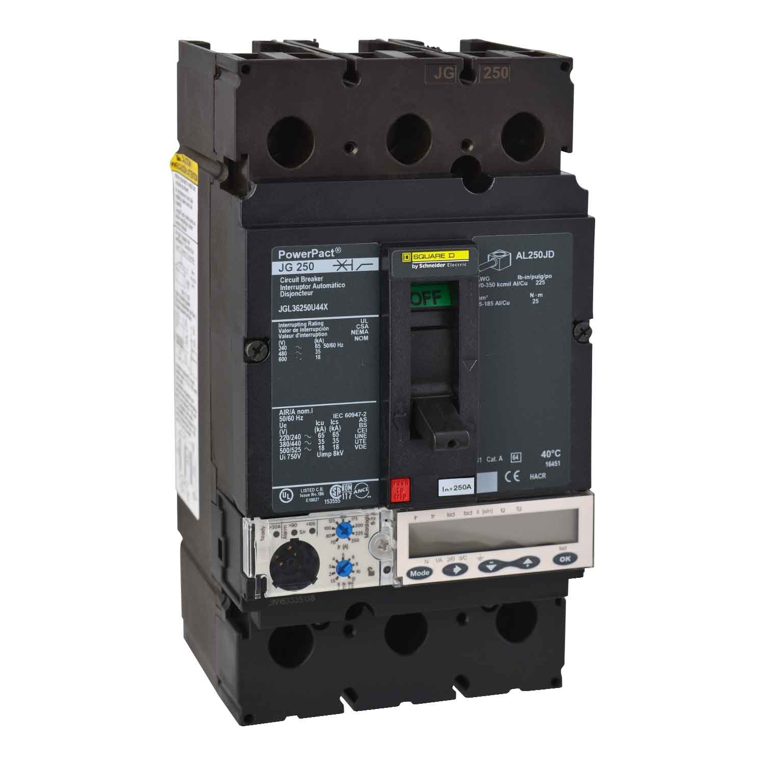 JGL36250U44X - Square D - Molded Case
 Circuit Breakers