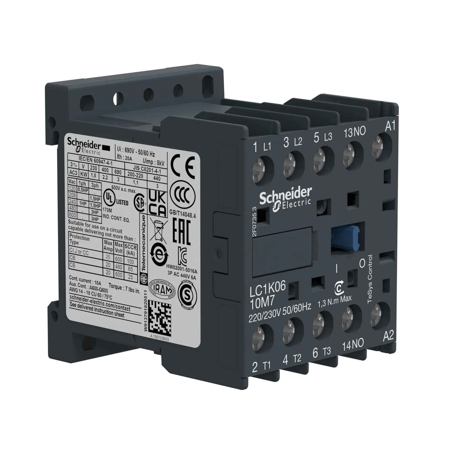 LC1K0601B7 - Square D - Magnetic Contactor