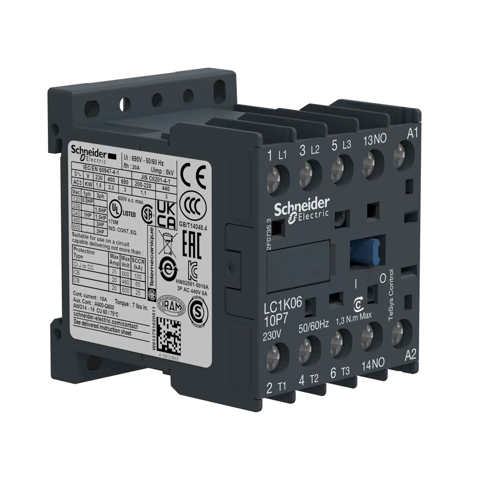 LC1K0610T7 - Square D - Magnetic Contactor