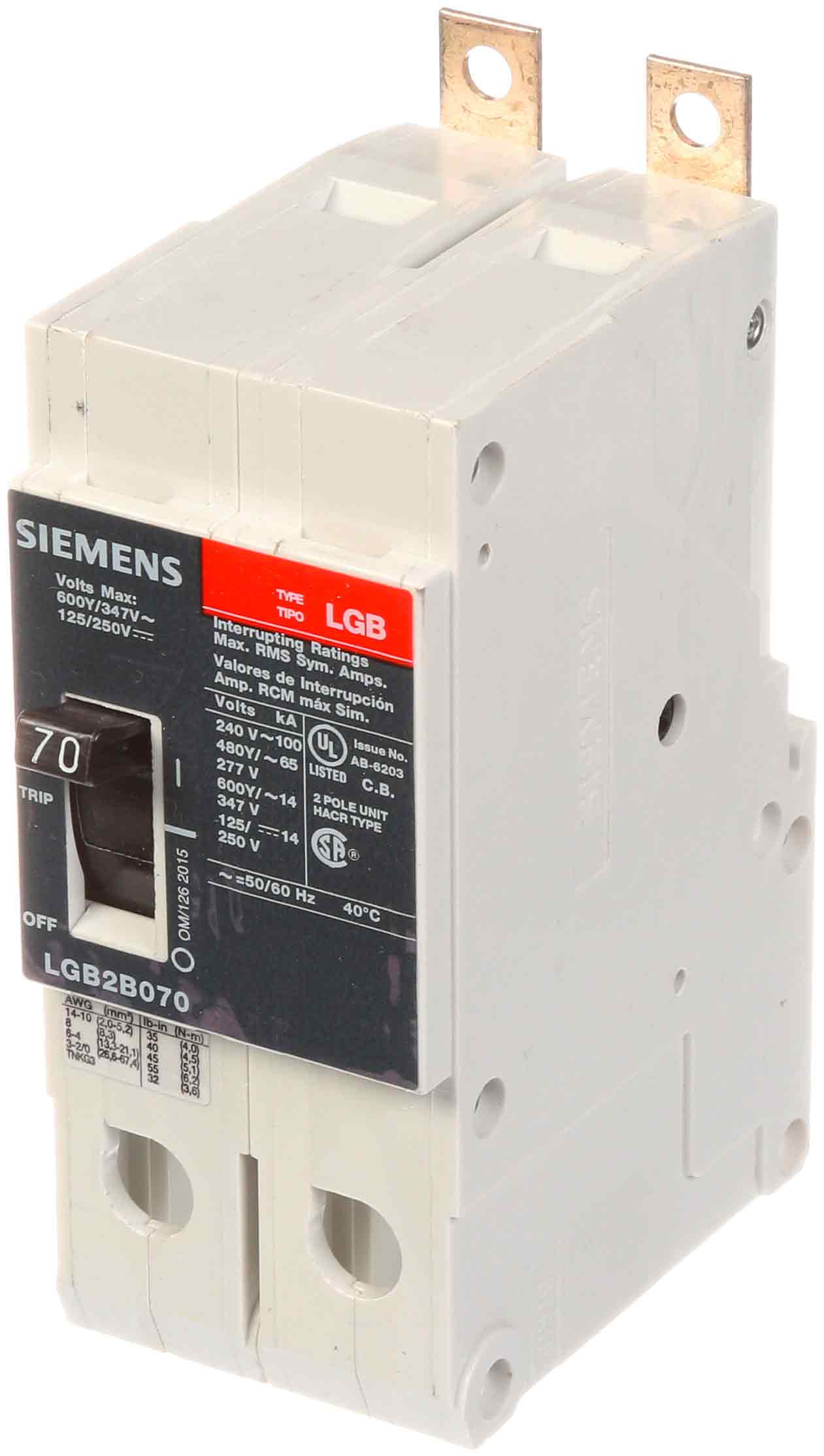 LGB2B070B - Siemens - Molded Case Circuit Breaker