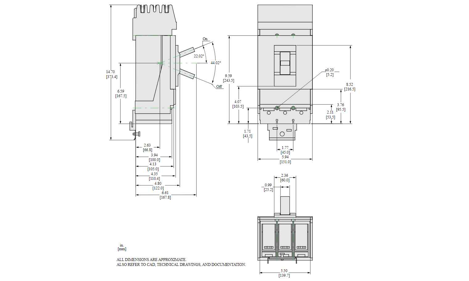 LJA36600U43X - Square D - Molded Case
 Circuit Breakers