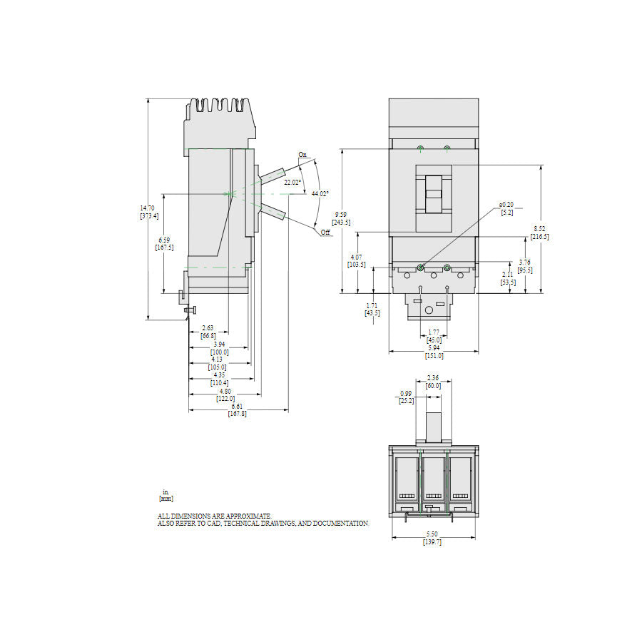 LLA36250U33X - Square D - Molded Case Circuit Breaker