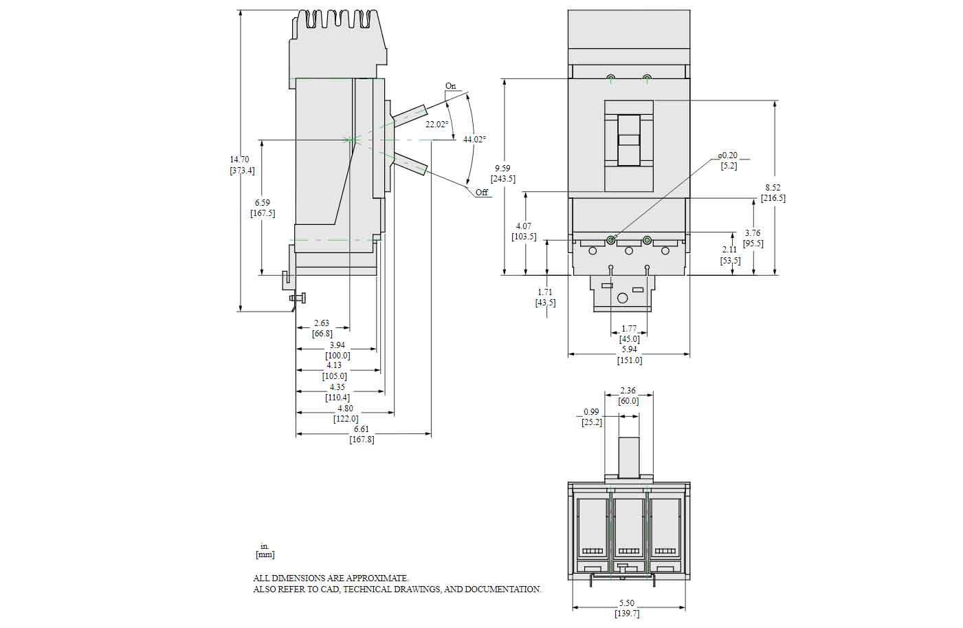 LLA36400U53X - Square D - Molded Case
 Circuit Breakers