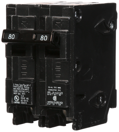 MP280 - Siemens 80 Amp 2 Pole 240 Volt Plug-In Molded Case Circuit Breaker