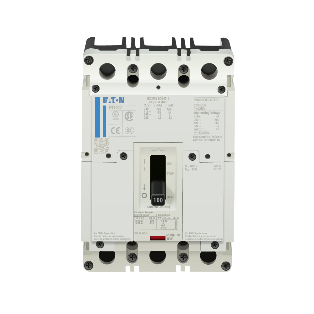 PDG22F0100TFFJ - Eaton - Molded Case Circuit Breakers