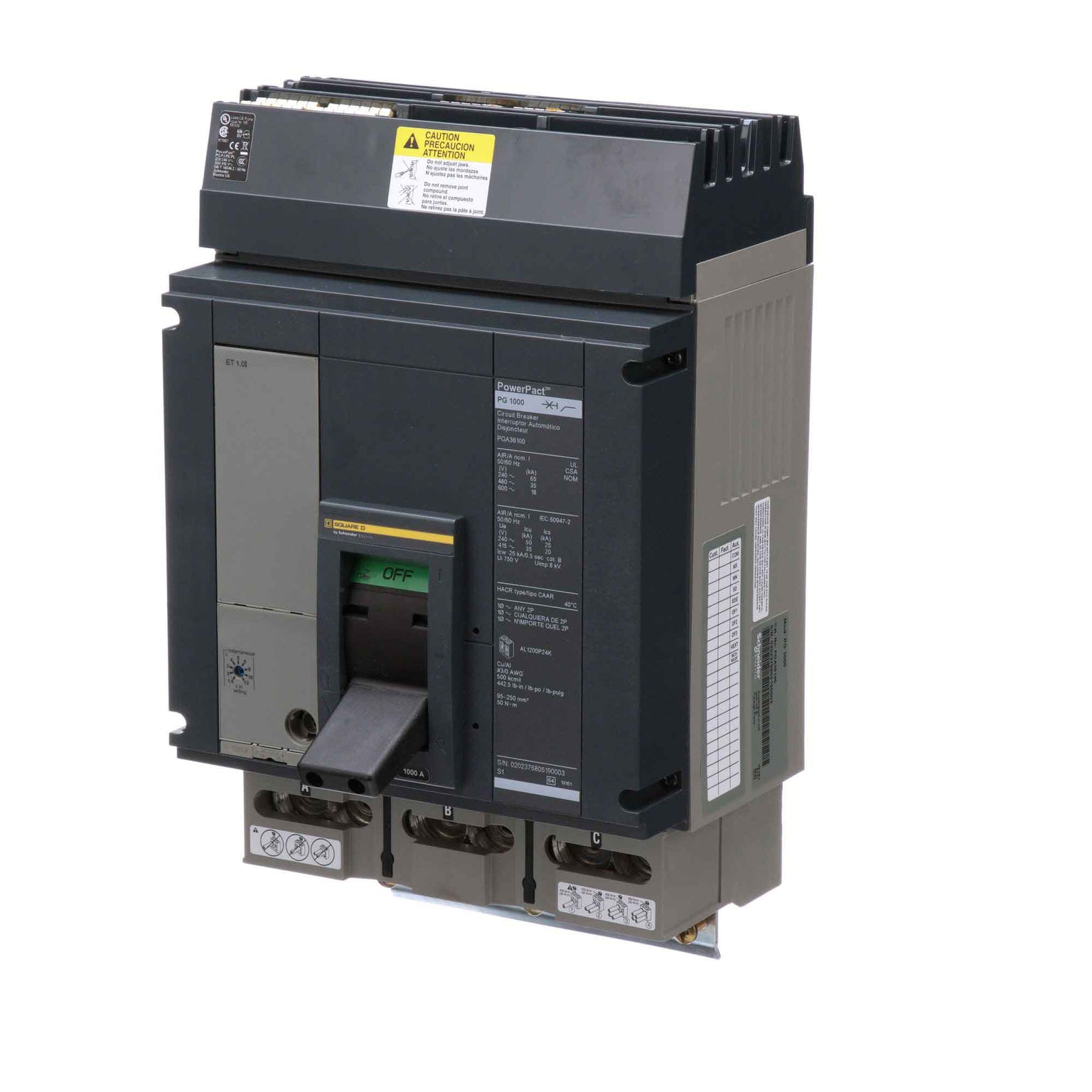 PGA36100 - Square D - Molded Case Circuit Breaker