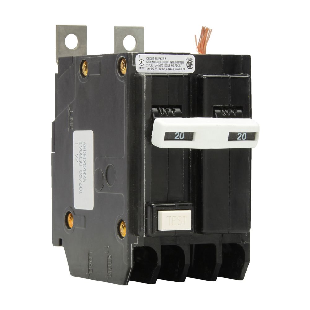 QBHGFT2020 - Eaton - 20 Amp Ground Fault Circuit Breaker