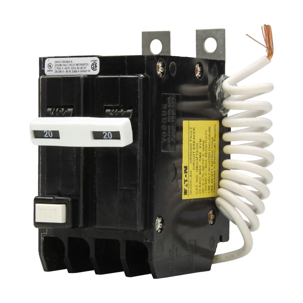 QBHGFT2020 - Eaton - 20 Amp Ground Fault Circuit Breaker