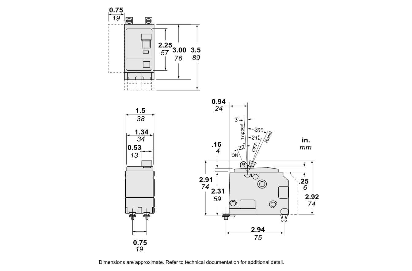 QOB220SWN - Square D - Molded Case
 Circuit Breakers