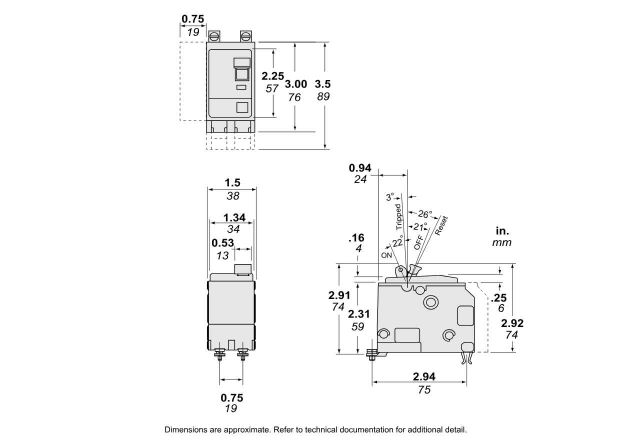 QOB2801021 - Square D - Molded Case
 Circuit Breakers