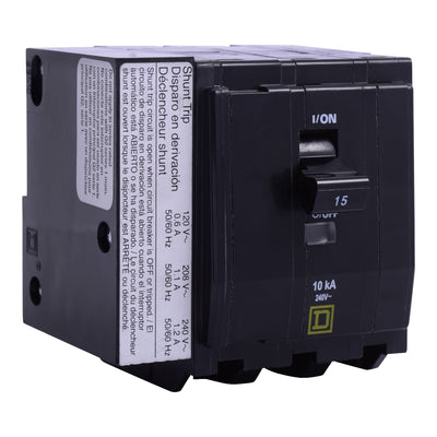 QOB3151021 - Square D 15 Amp 3 Pole 240 Volt Bolt-On Molded Case Circuit Breaker