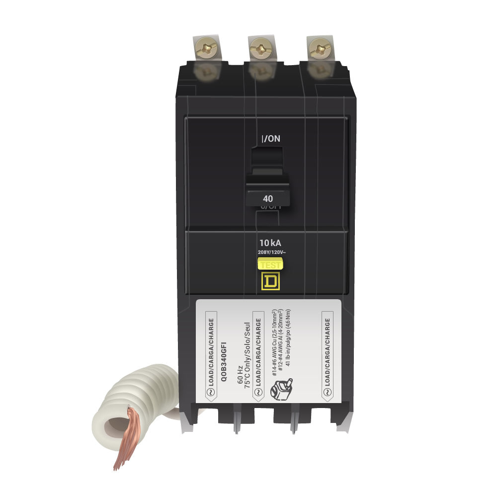 QOB340GFI - Square D - 40 Amp GFCI Circuit Breaker