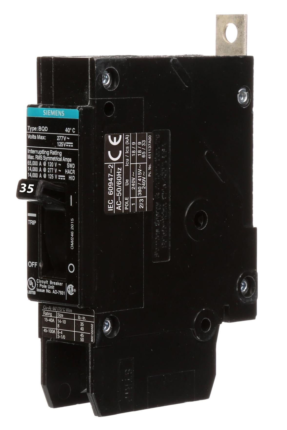 BQD135 - Siemens - 35 Amp Molded Case Circuit Breaker