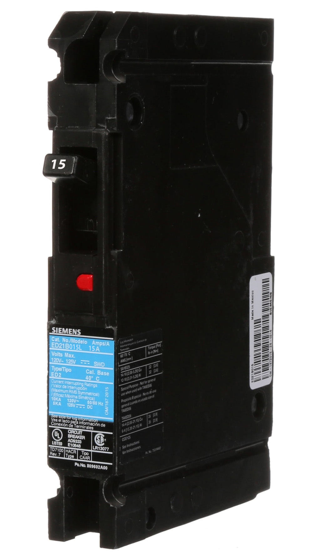 ED21B015L - Siemens - Molded Case Circuit Breaker