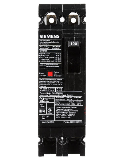 HED42B100L - Siemens - Molded Case Circuit Breaker