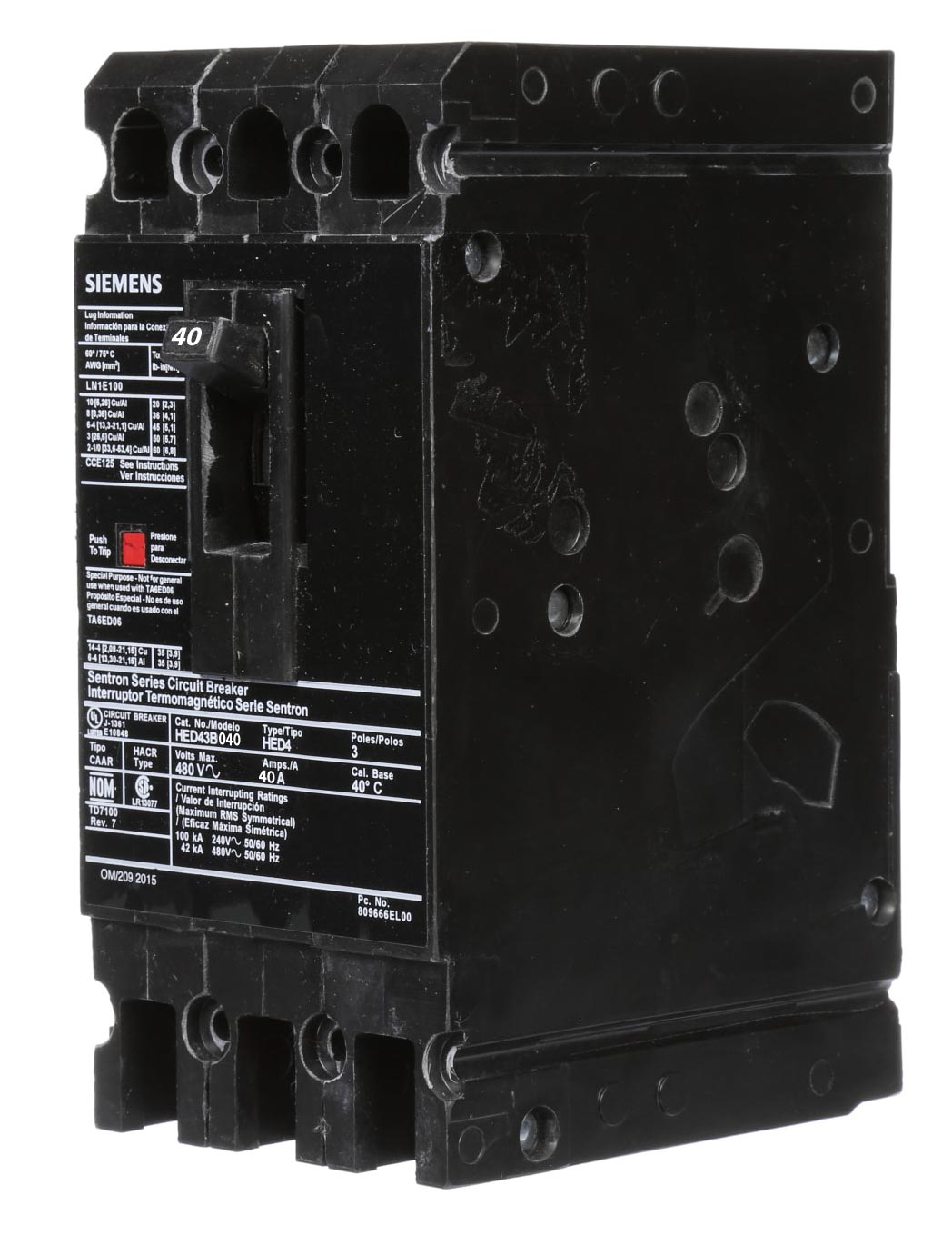 HED43B040 - Siemens - Molded Case Circuit Breaker