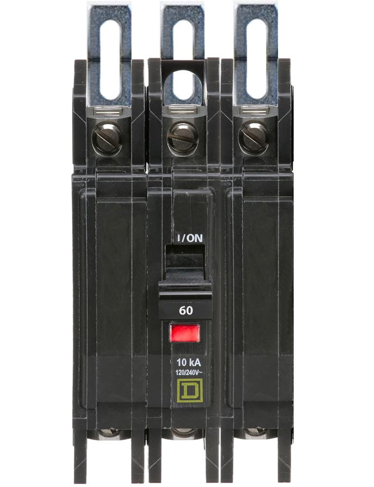 QOU360 - Square D 60 Amp 3 Pole 240 Volt Unit Mount Circuit Breaker