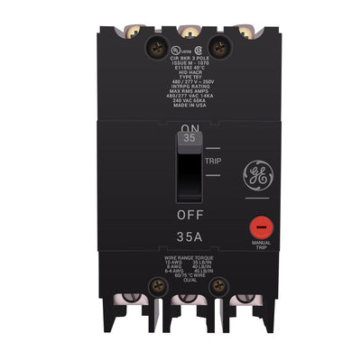 TEY335 - GE 35 Amp 3 Pole 480 Volt Bolt-On Molded Case Circuit Breaker