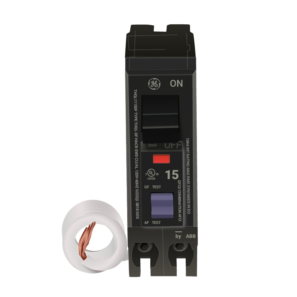 THQL1115DF - GE - 15 Amp Dual Function Circuit Breaker