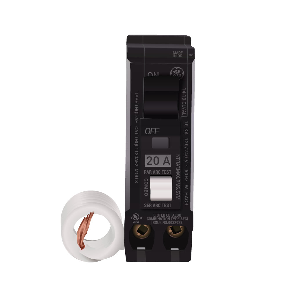 THQL1120AF2 - GE - 20 Amp Arc Fault (AFCI) Circuit Breaker