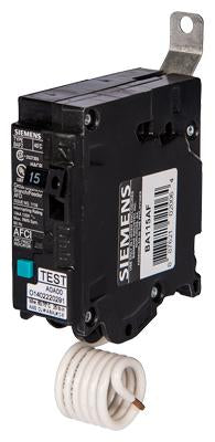 BA115AFC - Siemens 15 Amp 1 Pole AFCI Bolt-On Circuit Breaker